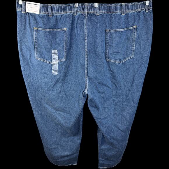 Harbor Bay Women’s Plus 6X Blue Denim Jeans Elastic Waist Straight Leg NWT - Picture 4 of 16